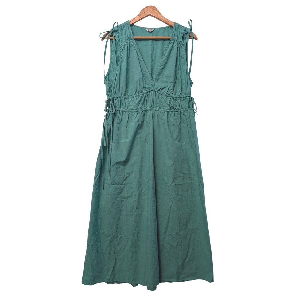Rails Constantine Jumpsuit Women L Green Excellent Wide Leg V-Neck Tie Shoulder